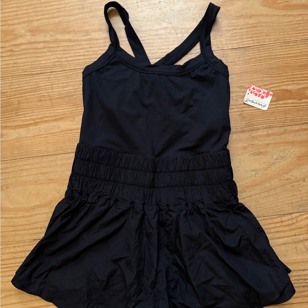 NWT FP Movement by Free People Way Home Skortsie in Black
